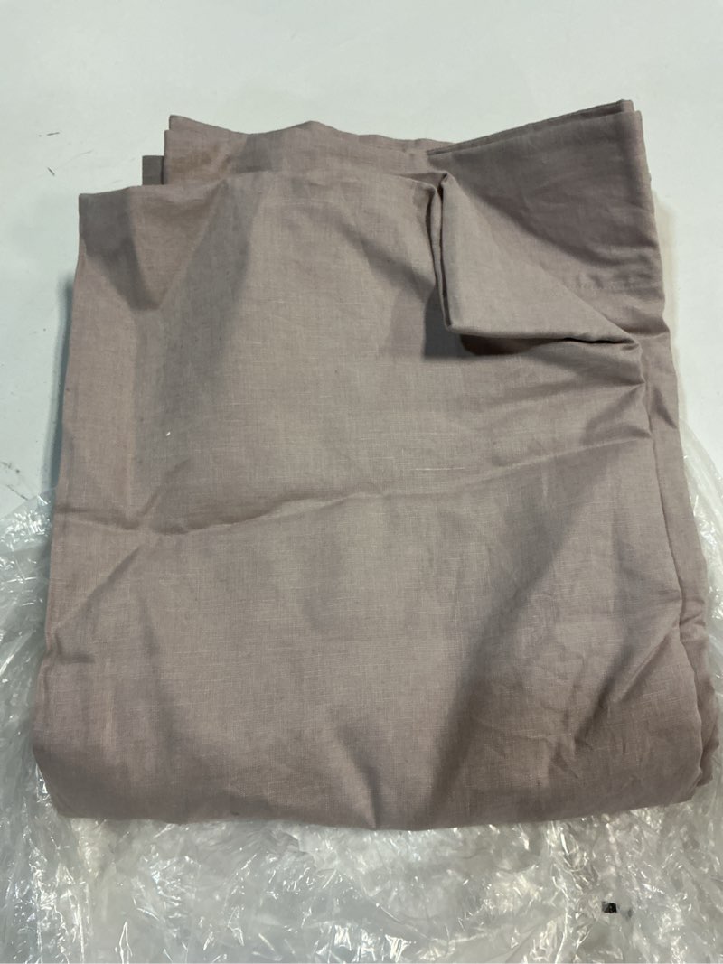 Condition photo showing Good Condition for quince european linen curtain, 48x120, rose quartz single panel