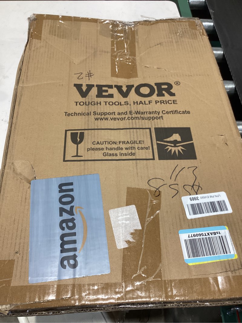 VEVOR Vertical RV Window, 14" W x 22" H Tinted Sliding RV Window with Net Screen & Trim Ring, Fit 15