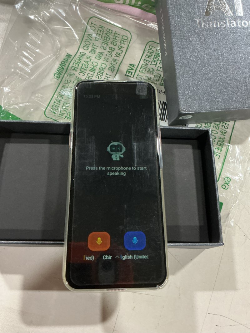 Condition photo showing Good Condition for language translator device, upgraded 5.5" high-end metal frame ai translator no wifi needed, support 150 languages, two way real-time voice offline recording translator device for business travel black