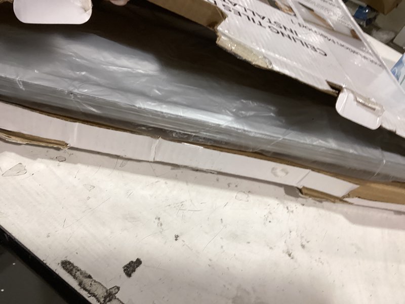Condition photo showing Good Condition for stickgoo glue up ceiling tiles, 24x24 inch pvc decorative drop ceiling tile antique copper 48 sq. ft, pack of 12 tiles 24"x24" antique copper