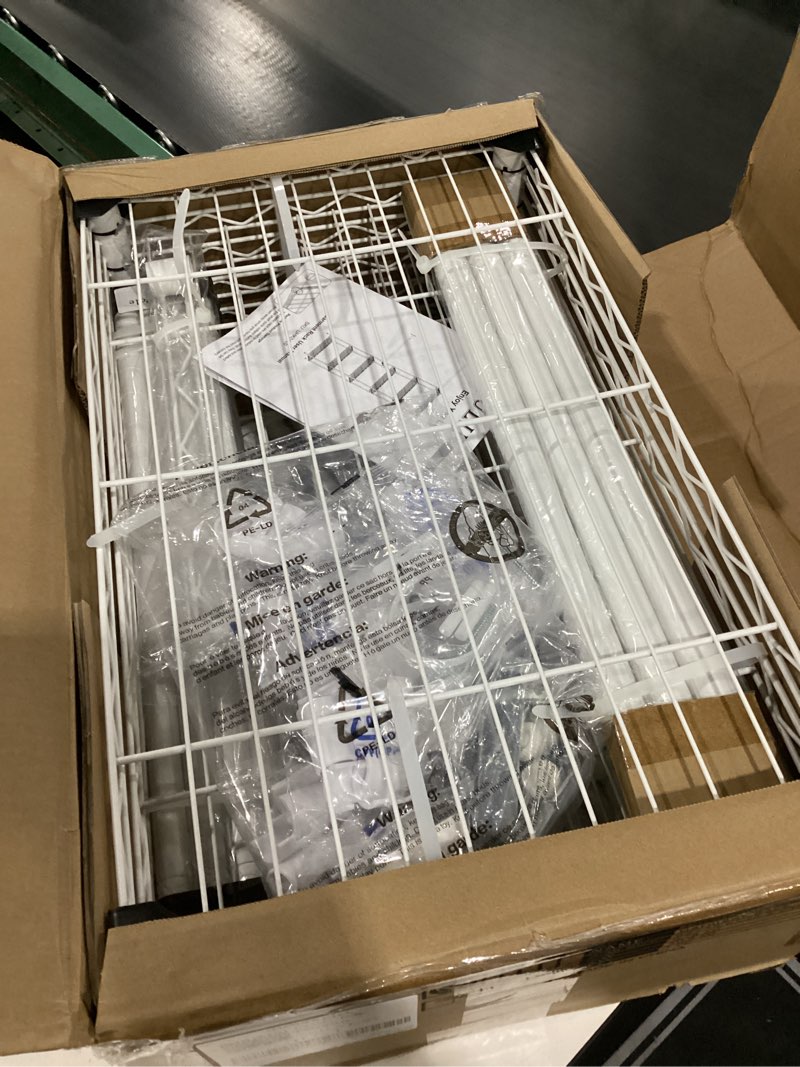 Condition photo showing New/Like New for Ulif M5 Wall Mounted Clothes Garment Rack, Heavy Duty Closet Storage and Organizer with 6 Shelves and 3 Expandable Hanger Rods, Space Saver Suit (46.2-102.4)" W x 14" D x 83.1" H, White White M5