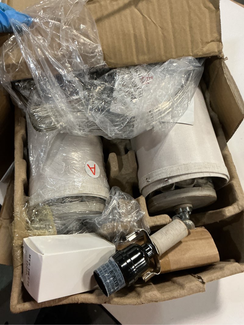 Condition photo showing Good Condition for OYEARS 3-Way Dimmable 22'' USB A+C Touch Control Table Lamp Set of 2 with Nightlight for Living Room Bedroom Farmhouse Bedside Nightstand Lamps (Bulb Included) Wash White - 2 pack