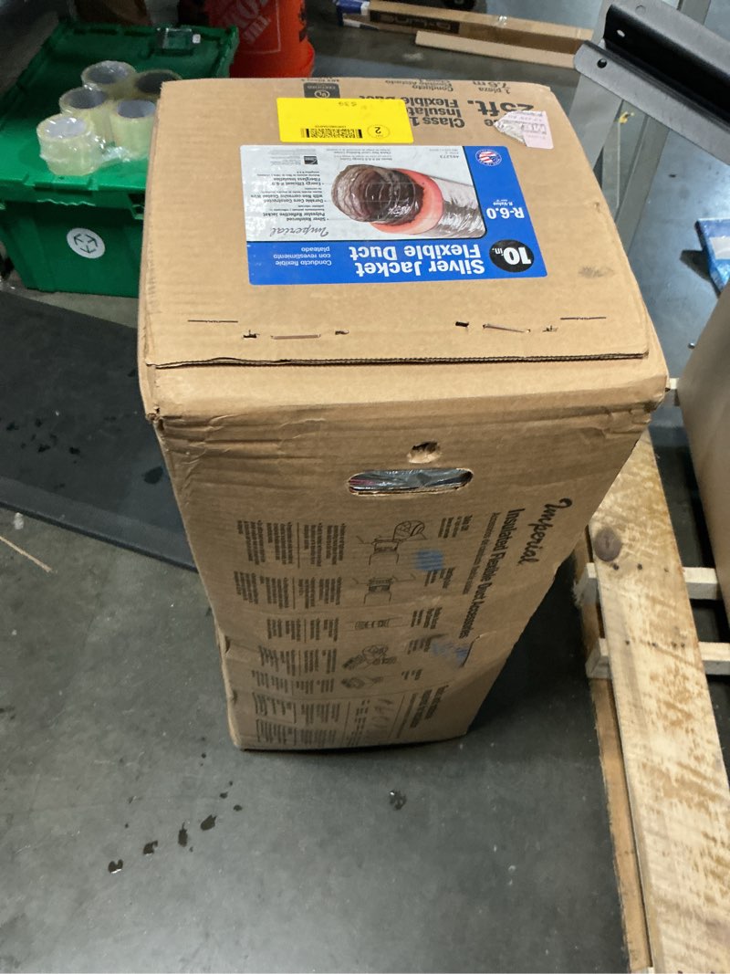 Condition photo showing New/Like New for imperial r6.0 25 ft. l x 10 in. d silver poly duct