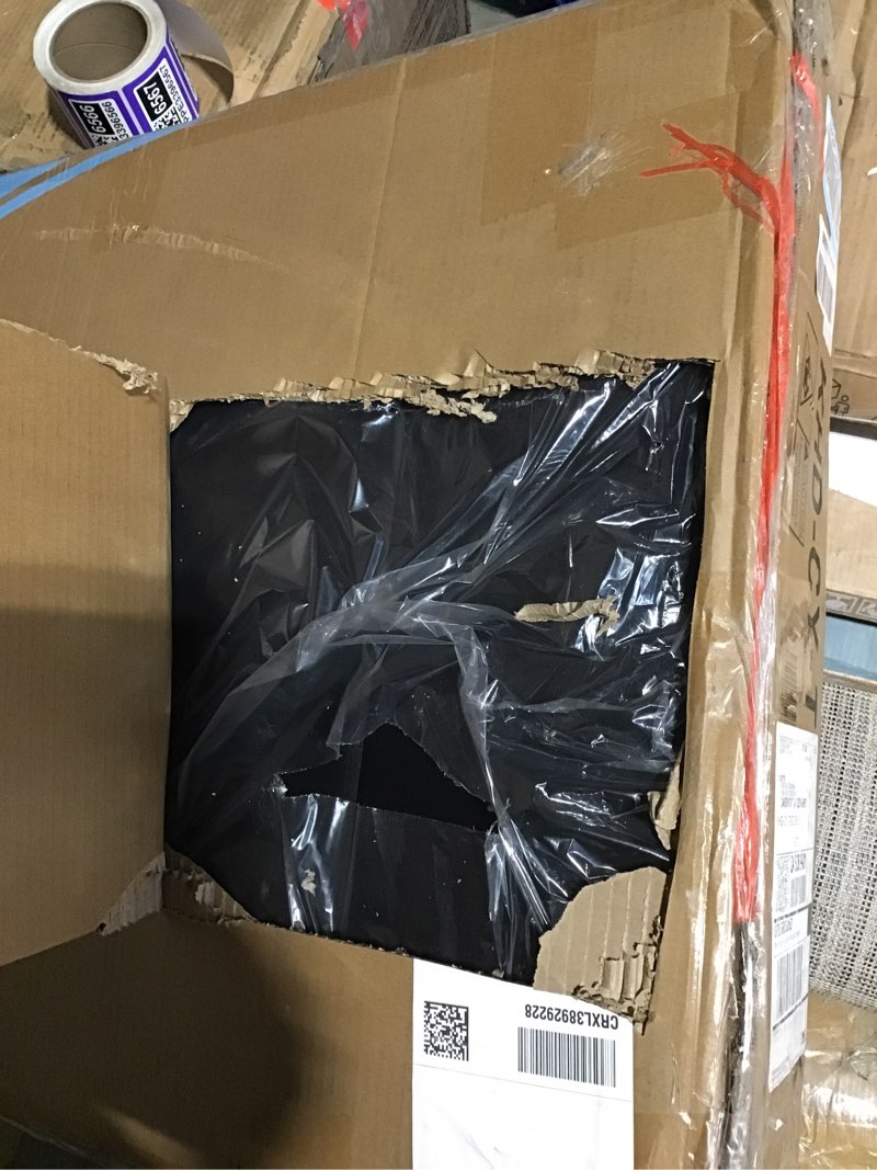 Condition photo showing As Is for VECELO Queen Size Bed Frame with Upholstered Headboard, Velvet Platform Bedframe Mattress Foundation, Strong Wood Slat Support, No Box Spring Needed,Black Bed Frame Black Queen