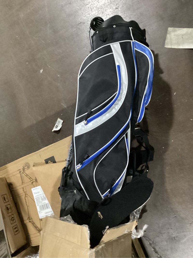 Condition photo showing Good Condition for Precise S7 Tall Men’s (6'1" to 6'4") Right Handed Complete Golf Club Set Include 460cc Driver, 3 Wood, 5 Wood, 24* Hybrid, 5-9 PW Irons, Sand Wedge, Putter, Deluxe Stand Bag & 4 Headcovers, Black/Blue
