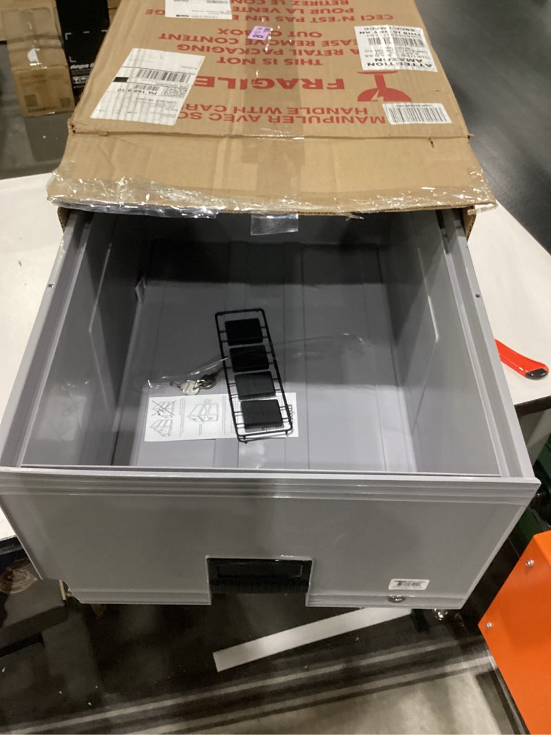 Storex 24-Inch Archive Locking Storage Box for Legal Size Files, Black/Grey (61155U01C)