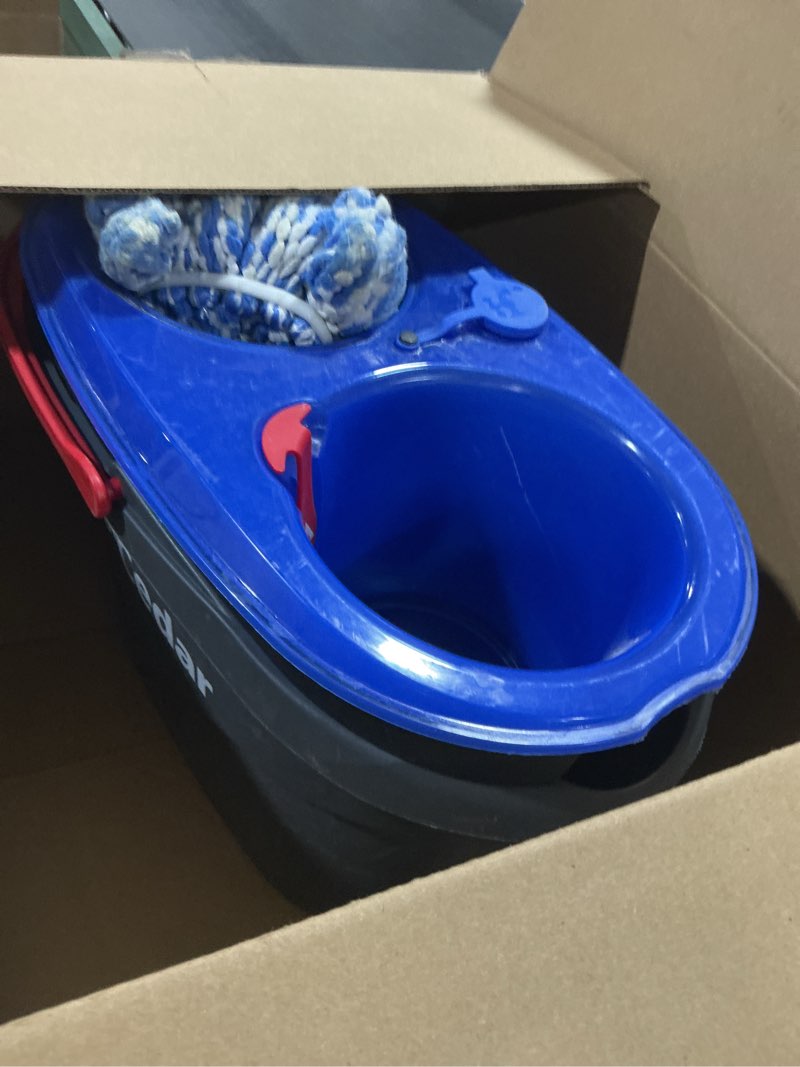 Condition photo showing As Is for O-Cedar RinseClean Spin Mop & Bucket System | Clean with Water | Removes 99% of Bacteria Plastic Rinseclean Spin Mop & Bucket Cleaning System