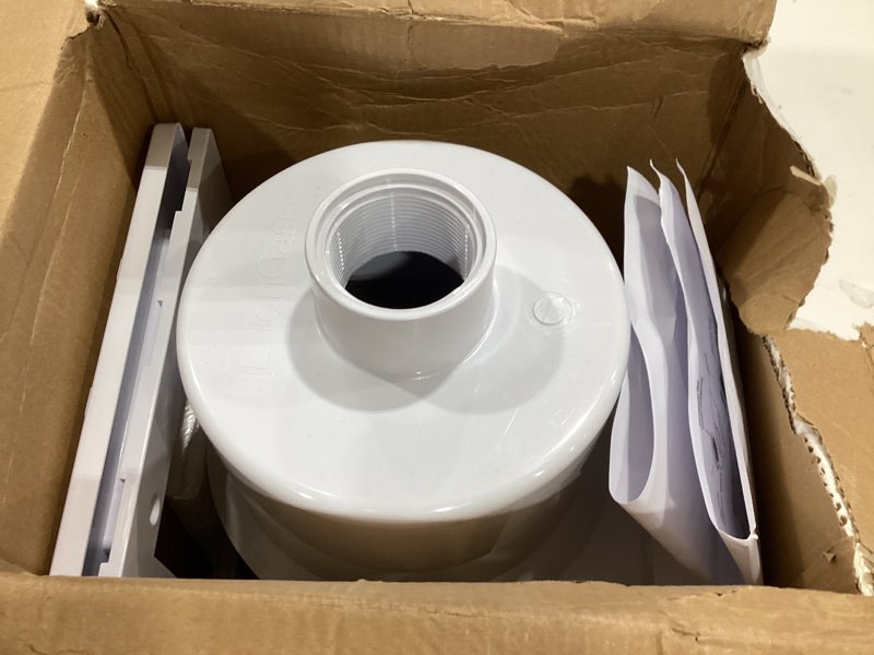 Condition photo showing As Is for tongass (complete set universal fit above ground pool skimmers (white) pool skimmer accessory kit abs plastic thru-wall skimmer with accessories opening width 6" fits all standard pools wall cutouts