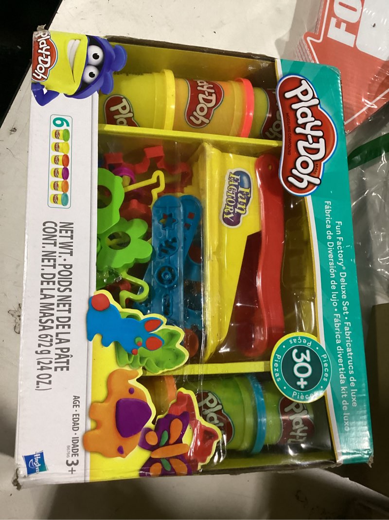 Condition photo showing As Is for play-doh fun factory deluxe set, 31 tools & 6 cans, back to school gifts & prizes, kids arts & crafts, preschool toys, ages 3+ (amazon exclusive) fun factory deluxe set fun factory deluxe set