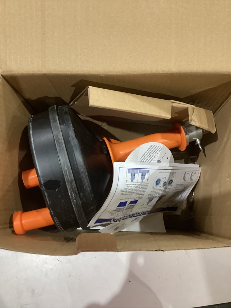 Condition photo showing As Is for Drain Auger, Clog Remover with Drill Adapter, 25 Feet Flexible Plumbing Snake Use Manually or Powered for Kitchen, Bathroom and Shower Sink, Comes with Gloves (orange)