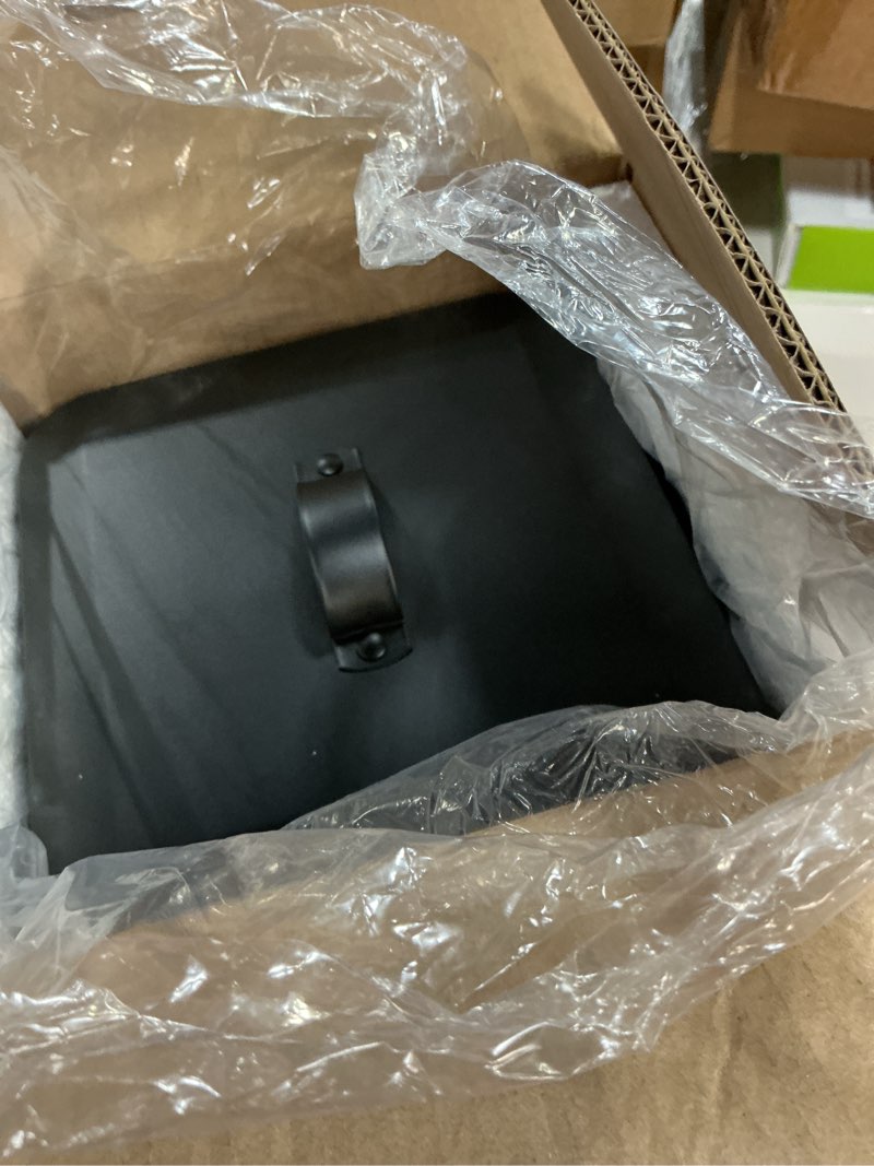 Condition photo showing Good Condition for dog poop trash can outside, 5l/1.3gal metal dog waste trash can with lid, foot pedal, pet waste container with 40 bags, poop bucket with lid soft close for pet, black 5l black trash can