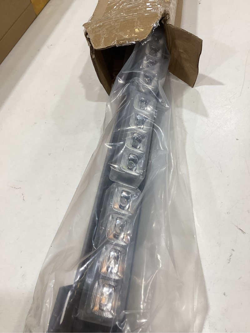 Condition photo showing Good Condition for xprite 27" white amber led emergency traffic advisor strobe warning light bar w/21 flashing patterns cigarette lighter, for vehicles trucks suv atv suction cup mounting amber white