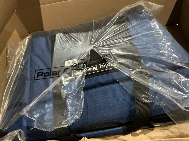 Condition photo showing Good Condition for polar bear coolers - original soft cooler bag - insulated leak proof beach cooler bag, small thermal bags for travel - heavy duty & portable - sweat proof picnic carrier - nylon navy 24 pack