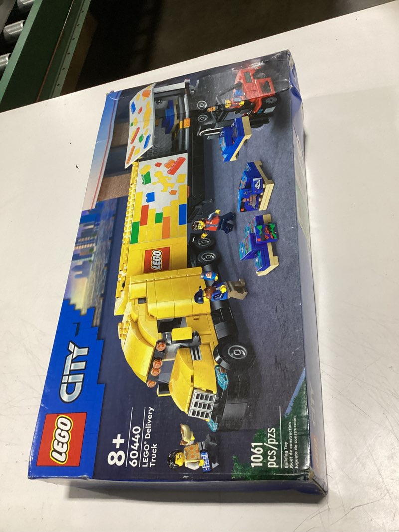 Condition photo showing New/Like New for LEGO City Yellow Delivery Truck Toy - Semi Truck Building Toy for Boys & Girls, Ages 8+ Years - Gift for Birthdays - Pretend Play W/ 3 Minifigures - 60440