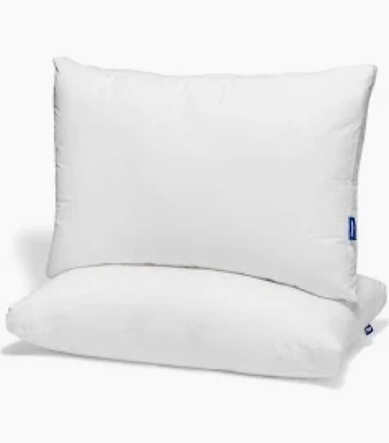 casper sleep original pillow 2-pack, king size – medium soft feel, down-alternative fill, supports s