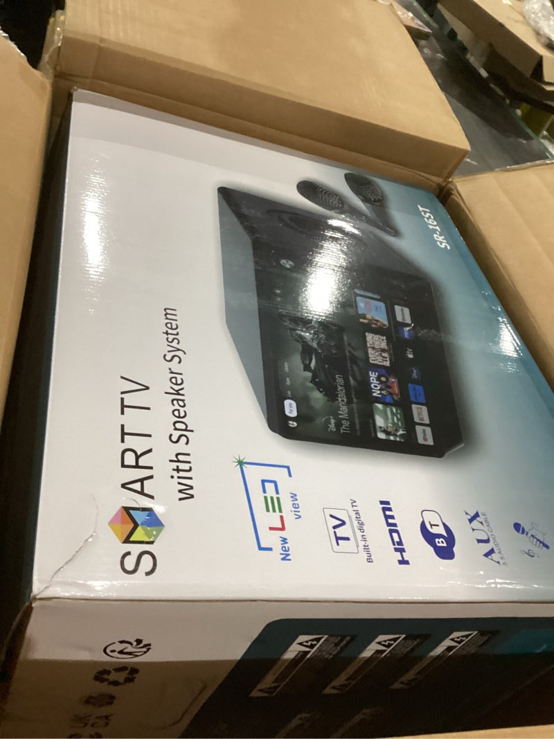 Condition photo showing As Is for 15.6 inch Smart Karaoke Machine for Adults with Lyrics Display, 200W Peak Power,Bluetooth Karaoke Speaker with 2 Microphones,Supports HDMI/USB/AUX Bluetooth Karaoke Machine for Home Party Camping