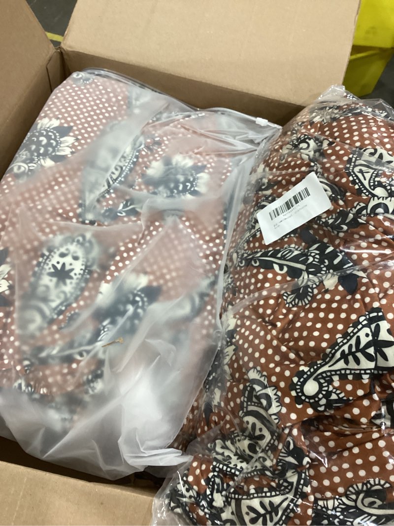 Condition photo showing Good Condition for stretch couch covers for 4 separate cushion couch sofa-floral printed couch sofa cover,washable sofa slipcover,pet friendly furniture protector with elastic bottom,universal fit for home(couch,cover) black pattern+brown x-large sofa