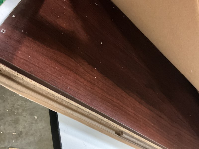 Condition photo showing Good Condition for closetmaid stackable 3-shelf storage organizer, dark cherry dark cherry organizer