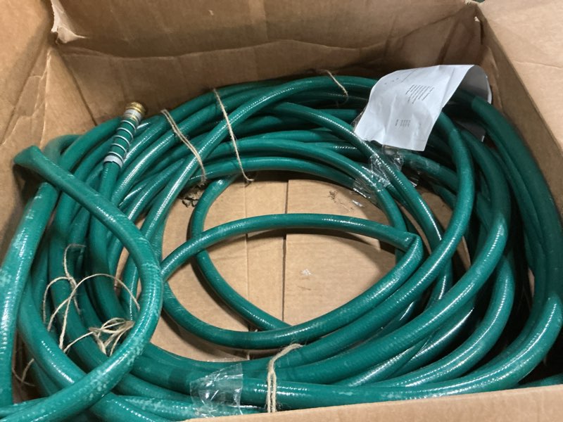 Condition photo showing Good Condition for gilmour 5/8" x 100' heavy duty flexogen water hose, flexible garden hose for vegetable gardens, flower beds, and lawn sprinklers, green