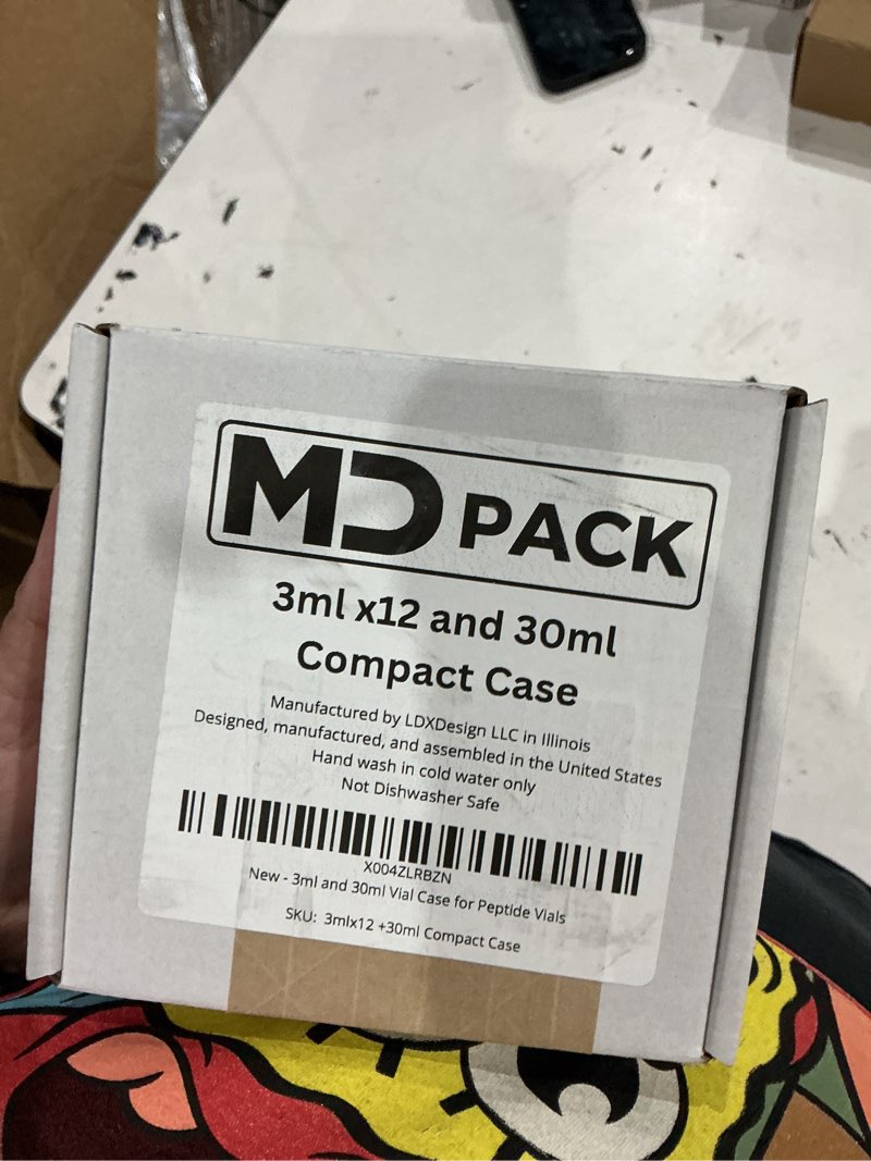 Condition photo showing Good Condition for 3ml and 30ml vial case for peptide vials and reconstitution solution | temperature regulating fridge and freezer safe case