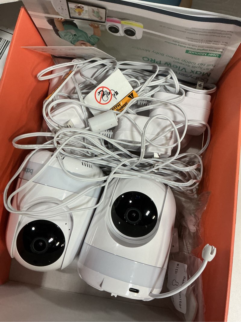 Condition photo showing Good Condition for ARENTI Baby Monitor with 2 Cameras, 2K Smart Baby Camera with 5'' Upgraded Wireless Display, Super Night Vision, Breathing Light, Lullabies, Cry&Motion Detection, Temp&Humidity Sensor, 2 Way Audio 2camera1display