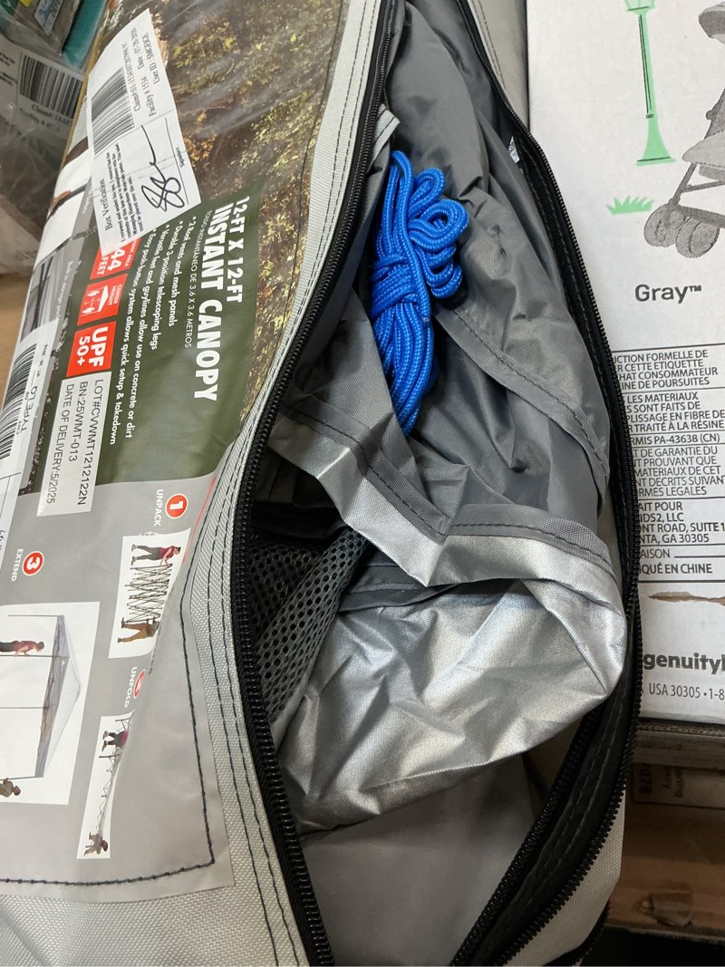 Condition photo showing Good Condition for ozark trail 12' x 12' instant straight leg canopy for camping - gray