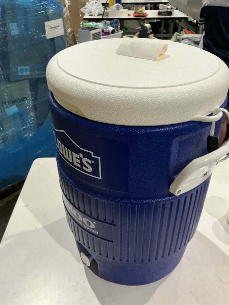Condition photo showing Good Condition for lowe's 5 gallon(s) blue insulated beverage cooler