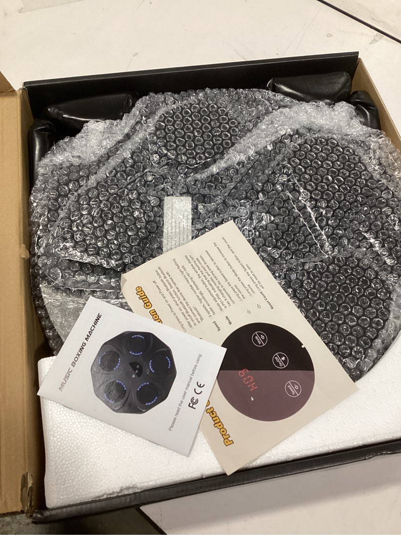 Condition photo showing New/Like New for Music Boxing Machine, Interactive Punching Trainer with Boxing Gloves, Large Size Wall Mounted Electronic Boxing Target for Adult Kids, 9 Modes & 9 Speeds