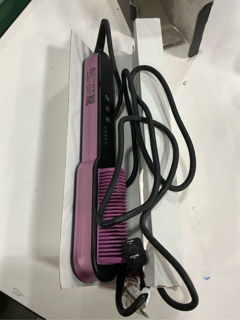 Condition photo showing Good Condition for slopehill steam hair straightener brush – ionic steam straightening brush for smooth, frizz-free hair, fast heating, 4 adjustable temperature, anti-scald design