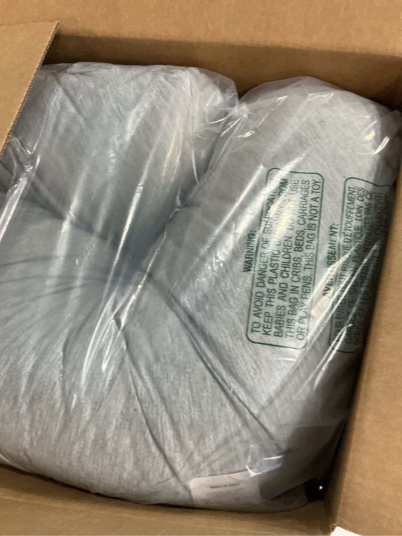 Condition photo showing As Is for Momcozy Pregnancy Pillows for Side Sleeping, J Shaped Maternity Body Pillow for Pregnancy, Soft Pregnancy Pillow with Jersey Cover for Head Neck Belly Support, Grey