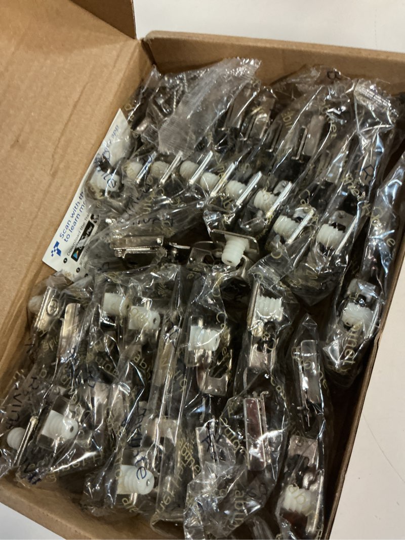 Condition photo showing New/Like New for 20 Pack 10 Pairs 3/8 Inch Overlay Soft Close Hinges for Kitchen Cabinet - Satin Nickel Hidden Stainless Steel Concealed Self Closing 20 3/8 inch Overlay