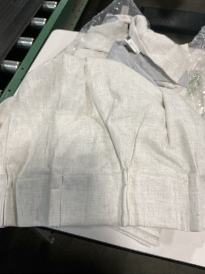 Condition photo showing Good Condition for beige blackout curtains 74”x108” 2 panels 