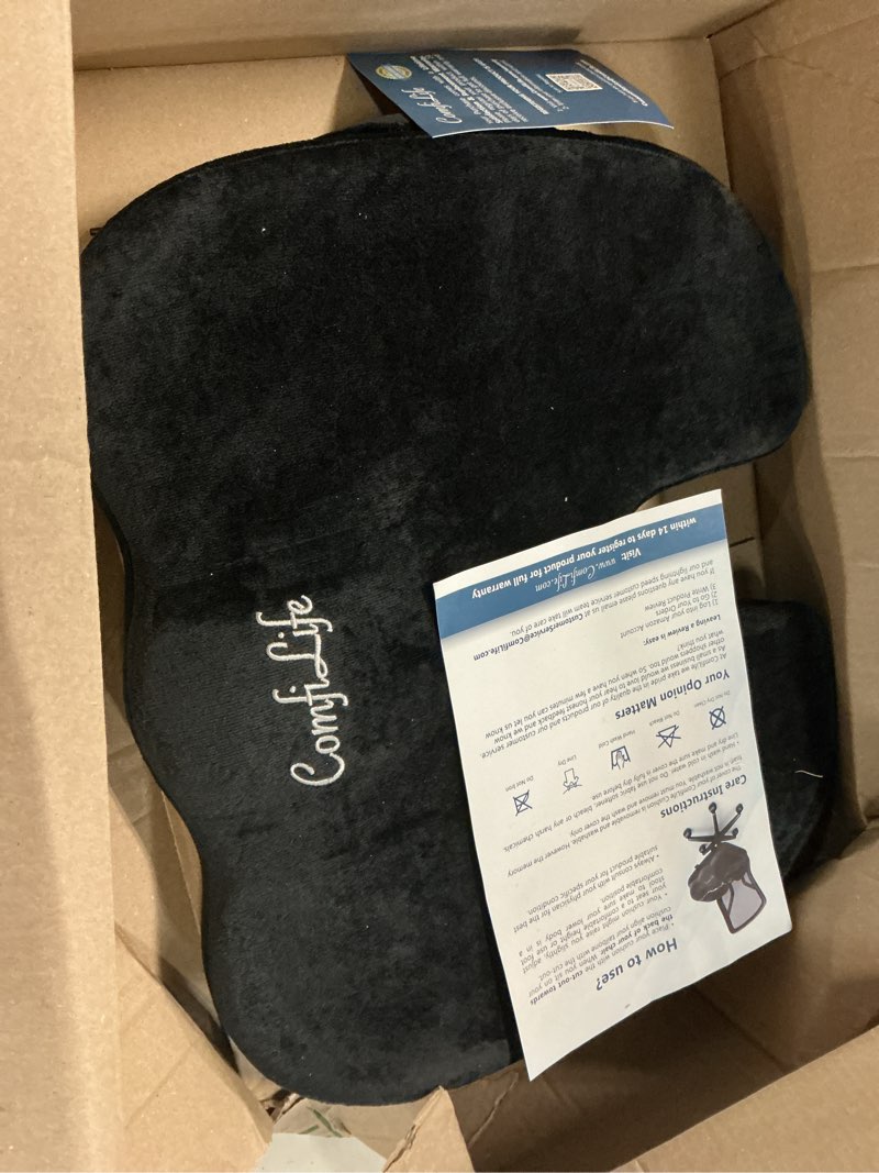 Condition photo showing Good Condition for comfilife extra large gel & memory foam seat cushion - doctor recommended office chair, car seat, lifting cushion - back & sciatica pain relief - wide seat cushion for big & tall (black) black x-large