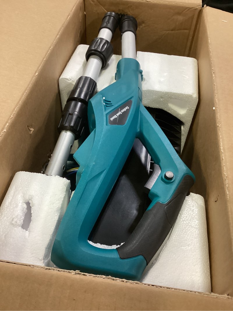 Condition photo showing Good Condition for Cordless Snow Shovel with Wheels, 17-Inch Brushless Motor Electric Snow Blower, 60° Adjustable Chute, 25ft Throwing Distance, 18V 2x4.5-Ah Winter Ice Removal Tool for Driveway Sidewalk Blue