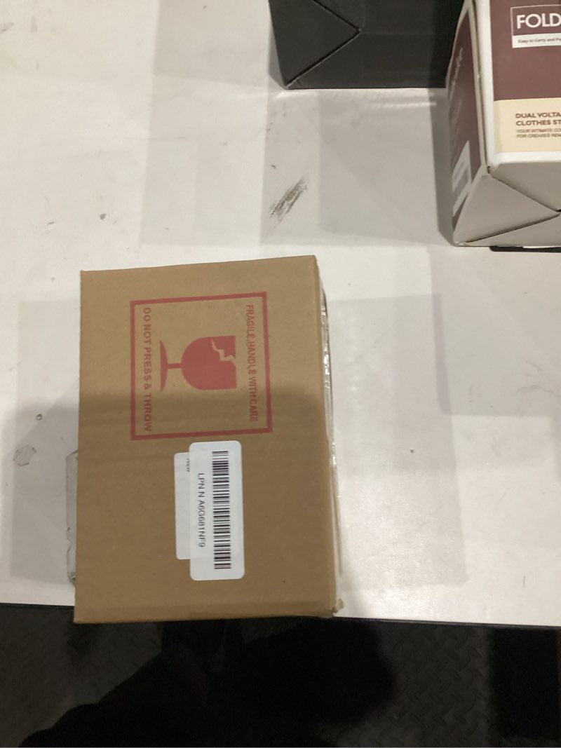 Condition photo showing New/Like New for TIPGO Glass Qtip Holder Dispenser for Bathroom - 10 oz Clear Canister Apothecary Jar for Cotton Swabs, Balls, Pads, Floss Picks, Small Containers for Makeup Storage Organizer (2 Pack, Brown) Brown 2 Pack