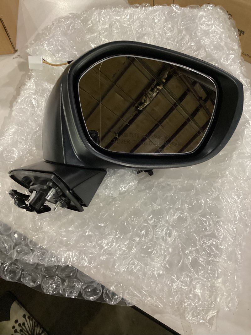 Condition photo showing Good Condition for right passenger side mirror compatible with 2022 2023 2024 2025 honda civic sedan/hatchback,mirrors with power glass,non-heated,manual folding black replaces# ho1321350 76208t20a01 3pins-bk right passenger side