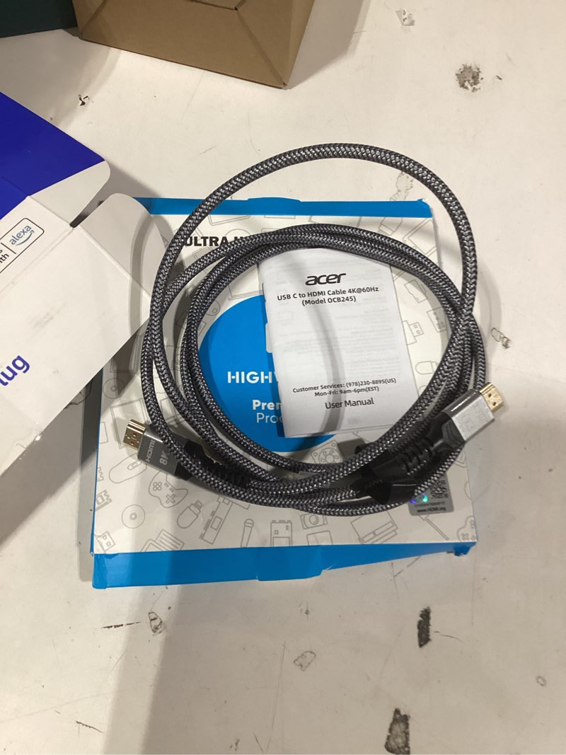 Condition photo showing Good Condition for Similar product not like stock photo or description Highwings Long HDMI Cable 15 FT, 4K 8K 10K HDMI 2.1 Cord Ultra High Speed [in-Wall CL3 Rated, 8K@60Hz 4K@120Hz Video 48Gbps], Fit, Durable, Flexible, eARC, HDCP, Compatible for Ethernet SoundBar 15 feet 8K@60Hz-1 Pack Black
