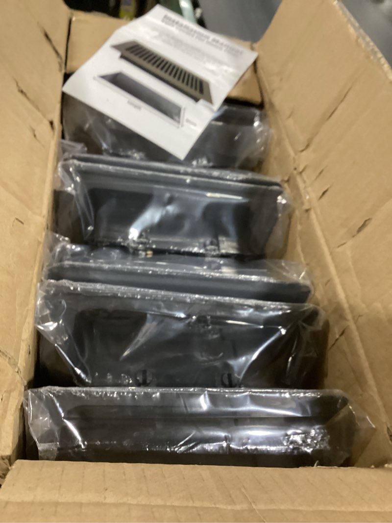 Condition photo showing Good Condition for Floor Register 4 x 12, Heavy - Duty Steel Adjustable Airflow Floor Vents, Rust - Resistant with Silent Operation Vent Covers for Home Floor - 8 Pack Dark Gray Gray 4x12 8 Pack