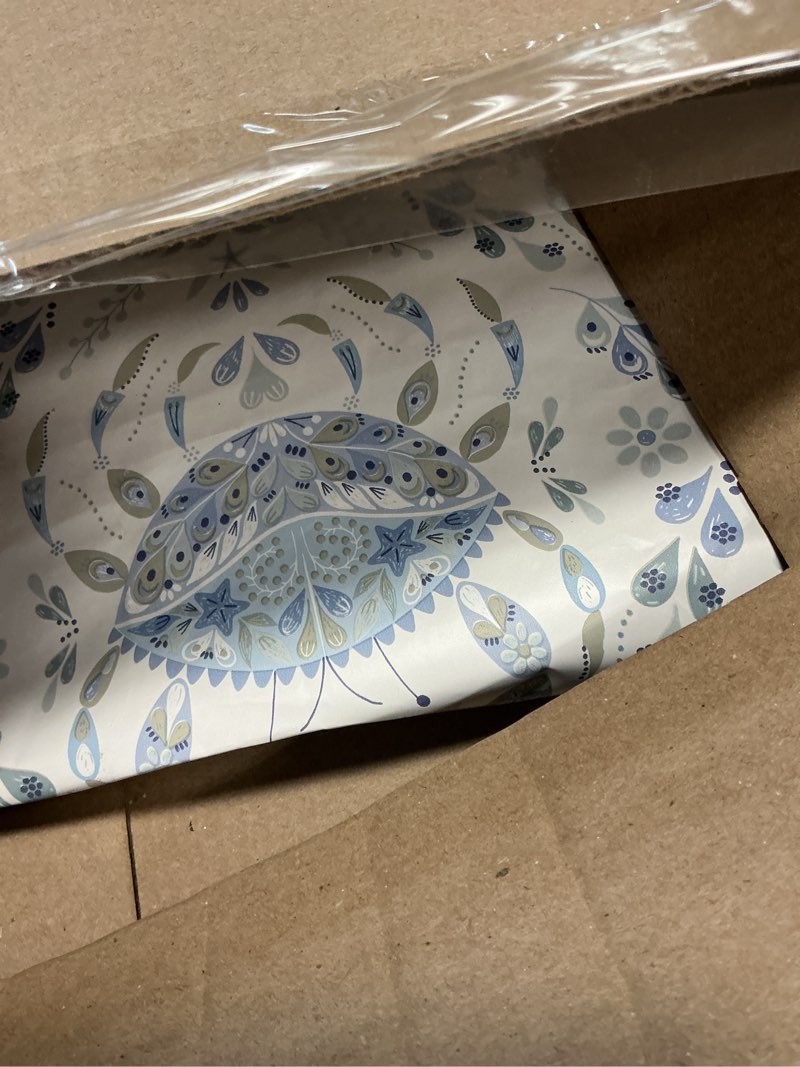 Condition photo showing Good Condition for nuwallpaper blue shellby peel & stick wallpaper