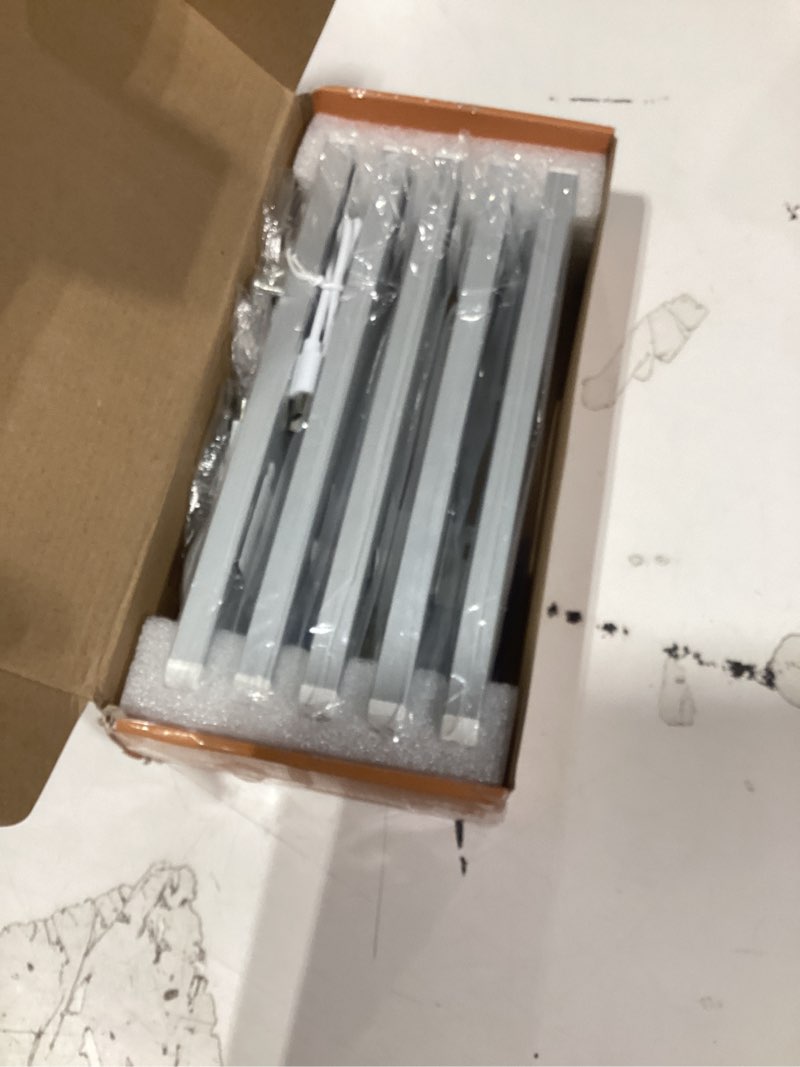 Condition photo showing Good Condition for Similar product 5 piecesHand Wave Under Cabinet LED Lighting Plug in, 16 Inch 3 Pcs Dimmable Linkable Ultra Thin Aluminum Alloy Housing, 4000K Natural White Motion Sensor Counter Lights for Kitchen, Shelf, Cupboard 16 Inch White, 3 Pcs