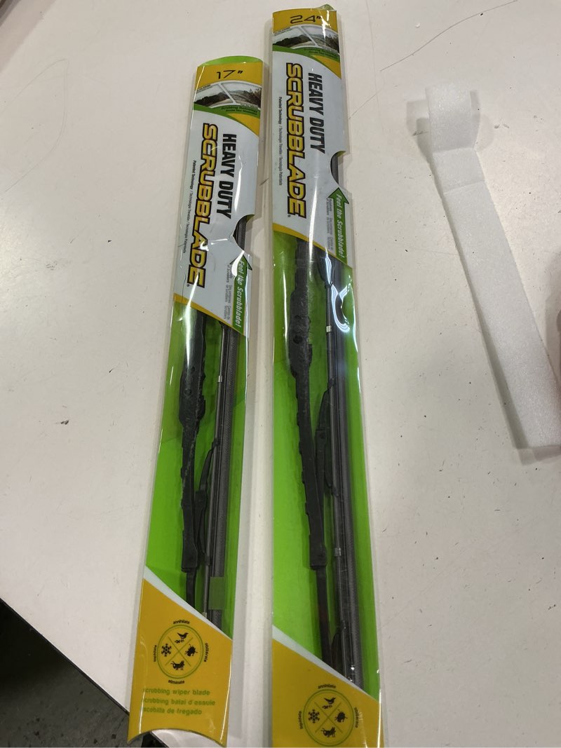 Condition photo showing As Is for 24 inch + 17 inch Windshield Wiper Blades Compatible with TOYOTA RAV4 2012-2006,Avalon 2004-2000,Prius 2003-2001 Original Equipment Automotive Replacement J/U Hook Front Blades 2 Pack 24*17(J/U HOOK)