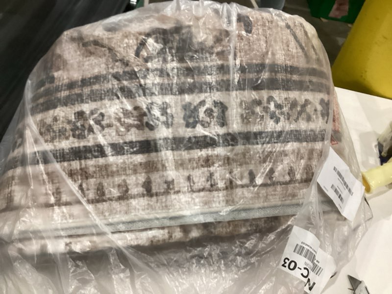 Joydeco 8x10 Area Rugs for Living Room, Non Slip Machine Washable Vintage Rug, Low Pile Chenille Pri