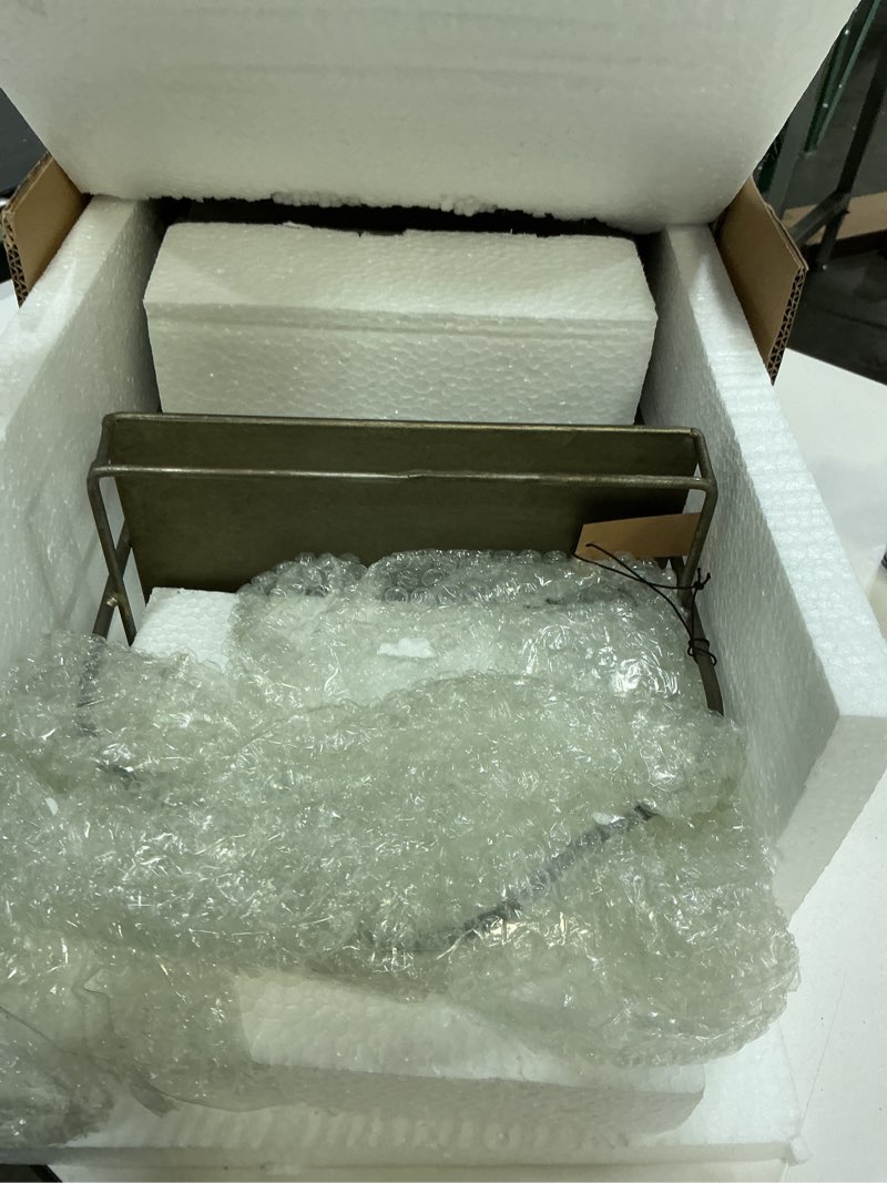 Condition photo showing Good Condition for creative co-op decorative metal 2 tier tray with handle