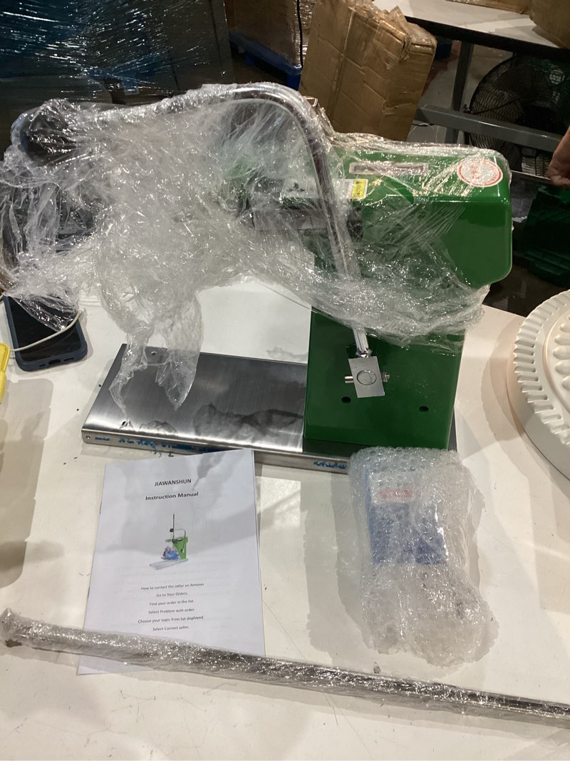 Condition photo showing As Is for plastic bag neck sealer hand supermarket tying machine aluminum nail fastening machine with 40000pcs u-shaped aluminum nail u-shape clips ideal for shopping malls, fresh food stores