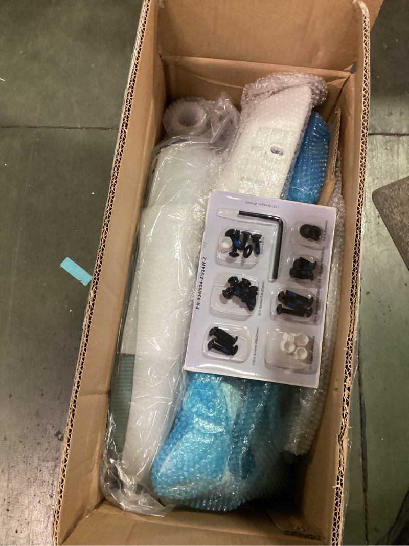 Condition photo showing New/Like New for Drafting Chair Tall Office Chair with Flip-up Armrests, Adjustable Height, and Enhanced Lumbar Support - Ergonomic Rolling Stool, Back Support, and Adjustable Foot Rest Ring Light Blue 934W-Z Light Blue