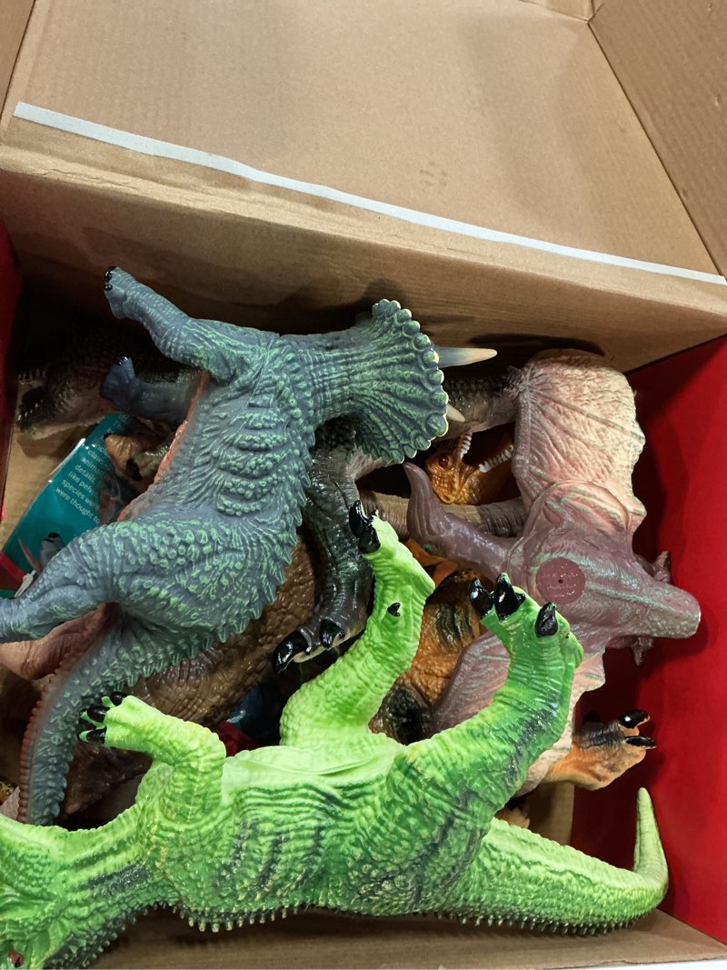 Condition photo showing Good Condition for joyin big dinosaur toys for toddlers, 6 piece large soft dinosaur figures with an educational book, jumbo realistic toys for boys and girls gift, birthday easter gifts for kids ages 1 2 3 4 5