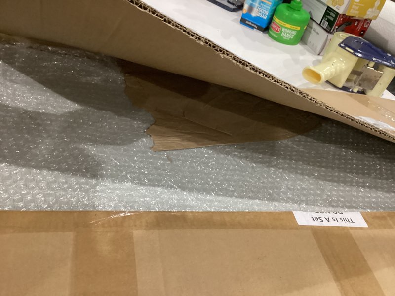 Condition photo showing As Is for Blulu 2 Pcs Aluminum Composite Panel, 1/8" Thick Rectangle Aluminum Plastic Composite Sheet Plate for Industry Crafting Handcraft DIY Projects, Brushed Silver (36"x24") 2 36"x24"