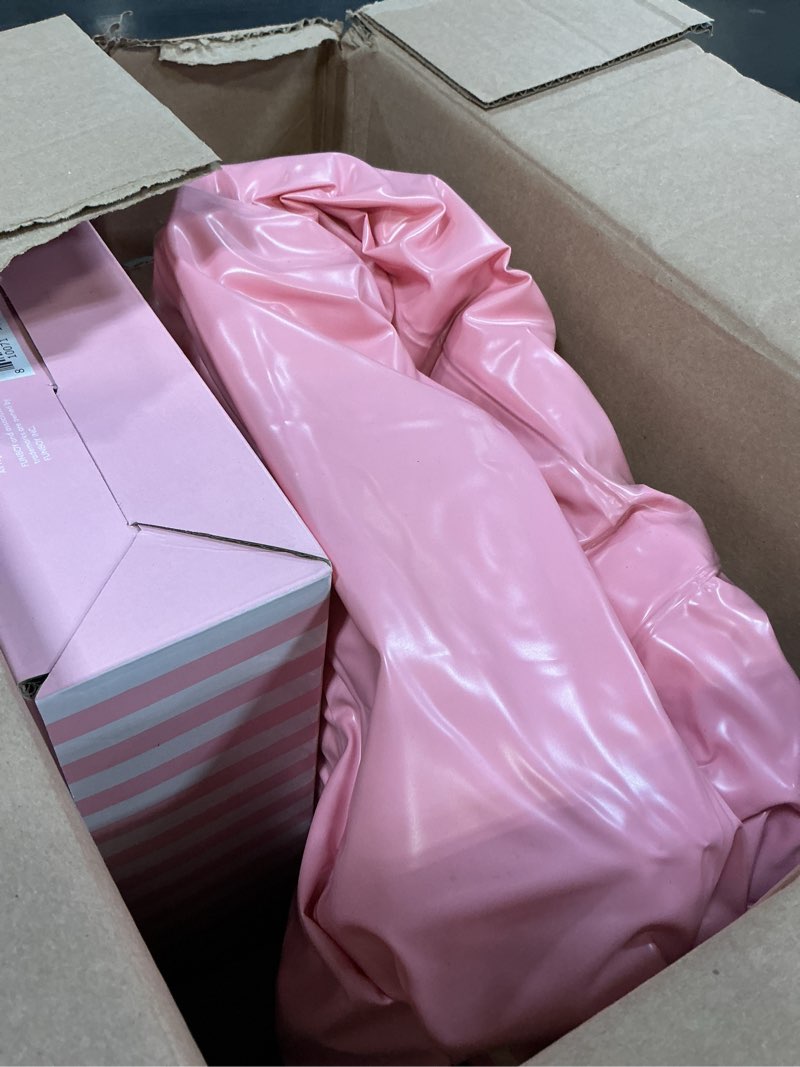 Condition photo showing As Is for funboy kids pink inflatable travel bed & mattress. perfect for sleepovers. includes carrying case storage bag, twin pink convertible twin
