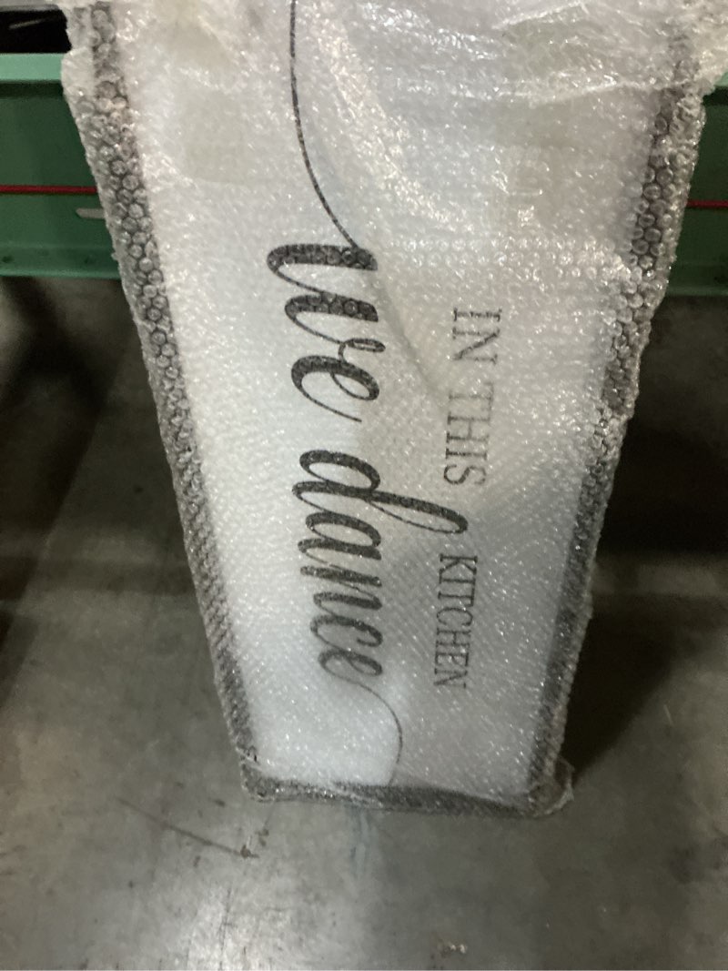 Condition photo showing Good Condition for ywmzykjgs in this kitchen we dance sign 40"×15" kitchen wall decor large funny kitchen home wood framed dining room wall hanging art (black) 40"l x 15"w in this kitchen we dance (black)