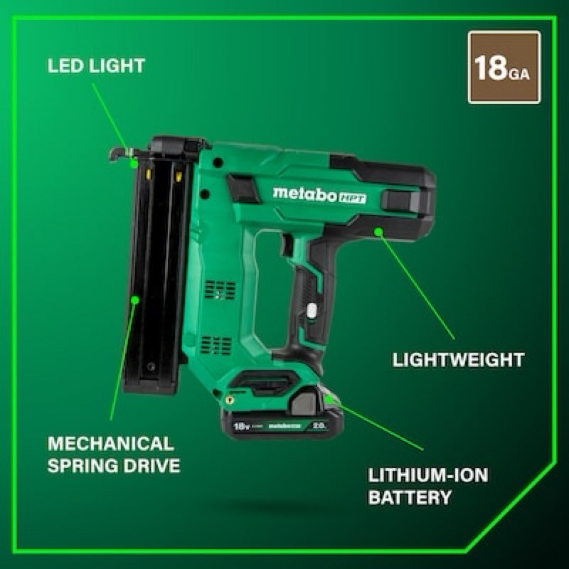 metabo hpt multivolt 18 -gauge 1-1/2-in narrow crown finish stapler